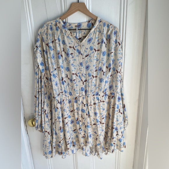 Free People Floral Mini Dress Sz S - Picture 7 of 14